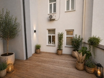 Ruhelage Nähe Augarten! 2-Zimmer Altbau-Erstbezug mit großer Hofterrasse!, 1200 Wien,Brigittenau, Terrassenwohnung